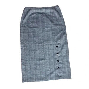 Goodclothes Skirt Womens Size 10 Black Pink‎ Knee Length Houndstooth Plaid Fall
